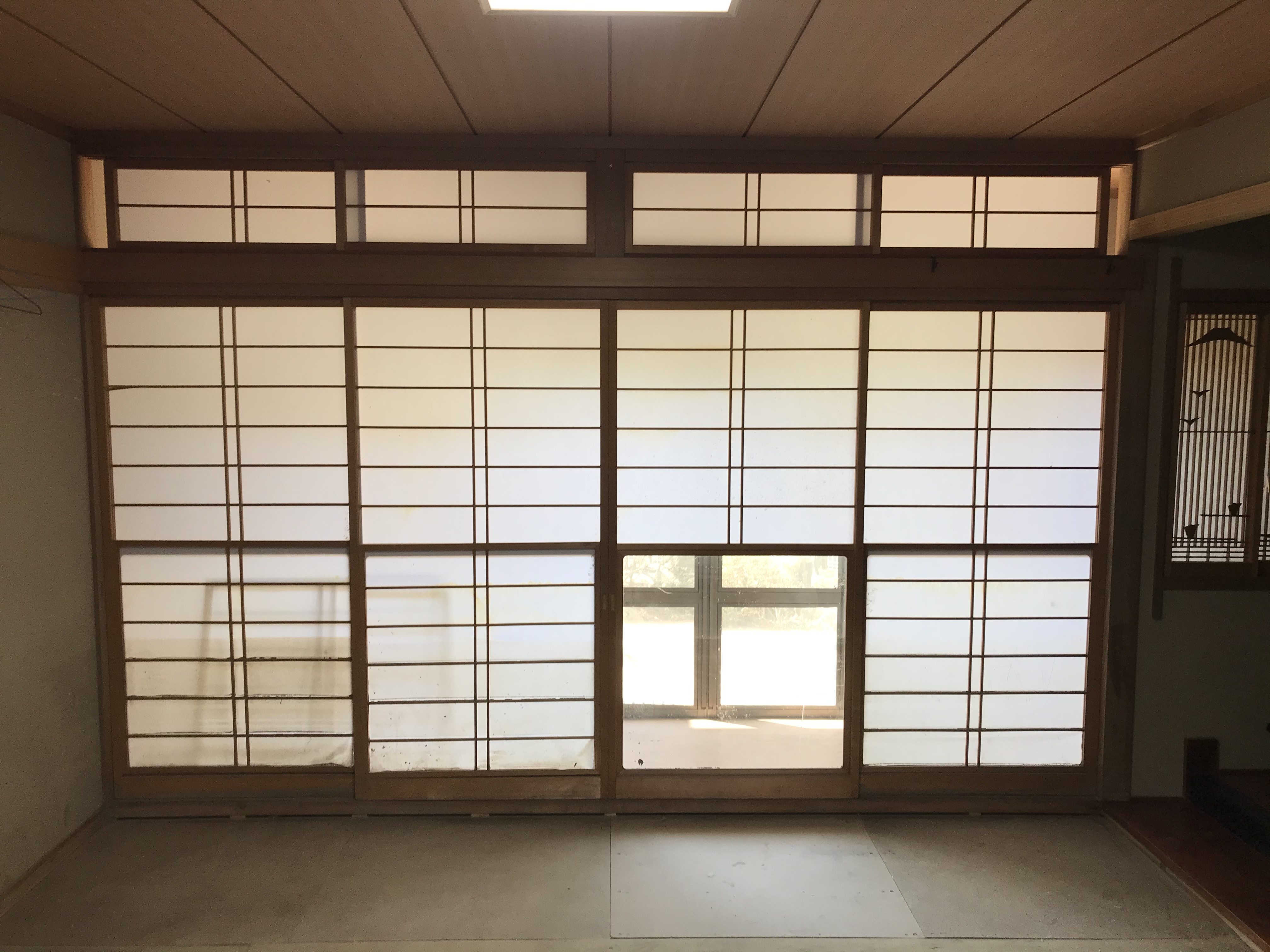 障子 施工前